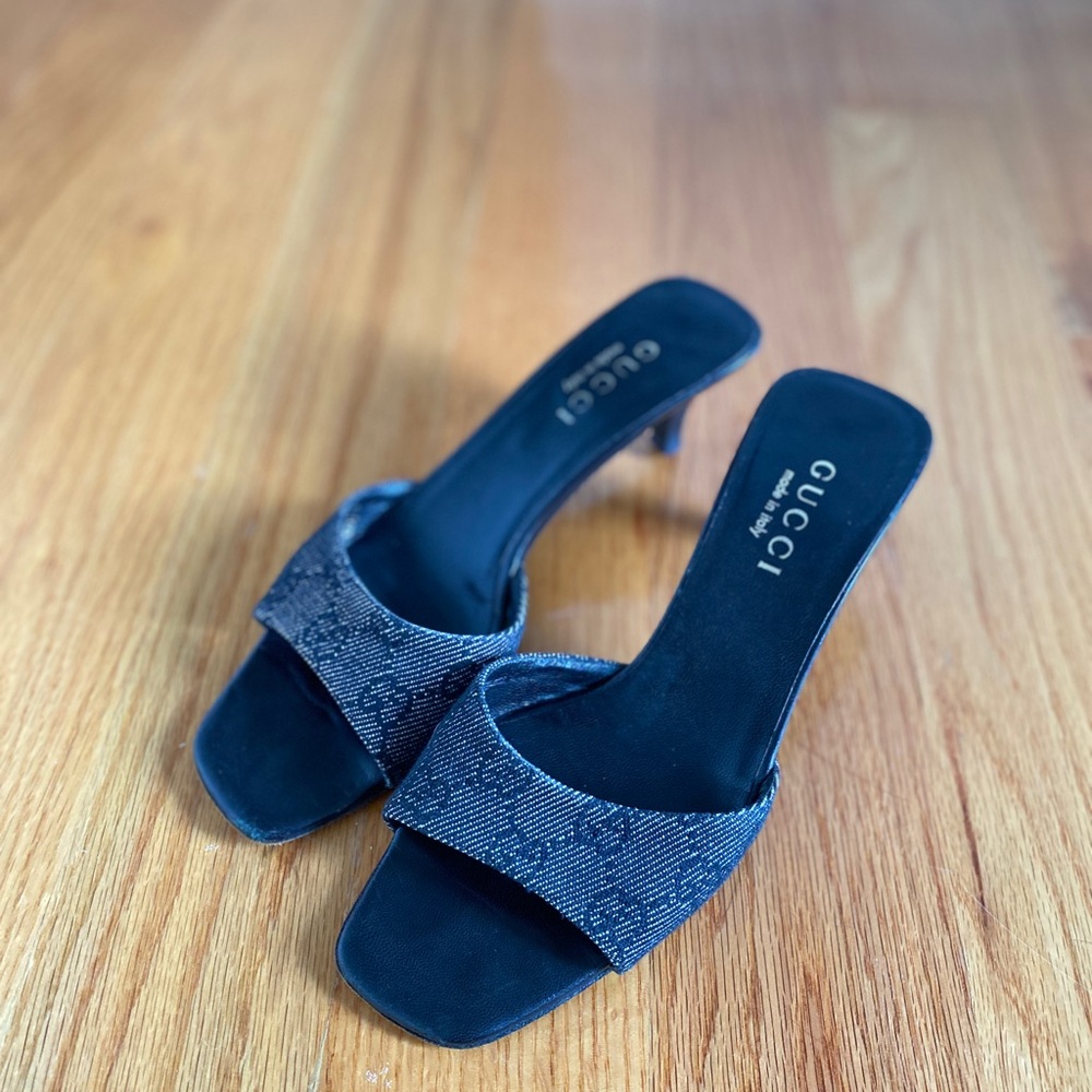 Vintage Gucci Kitten Heels/Mules (worn)